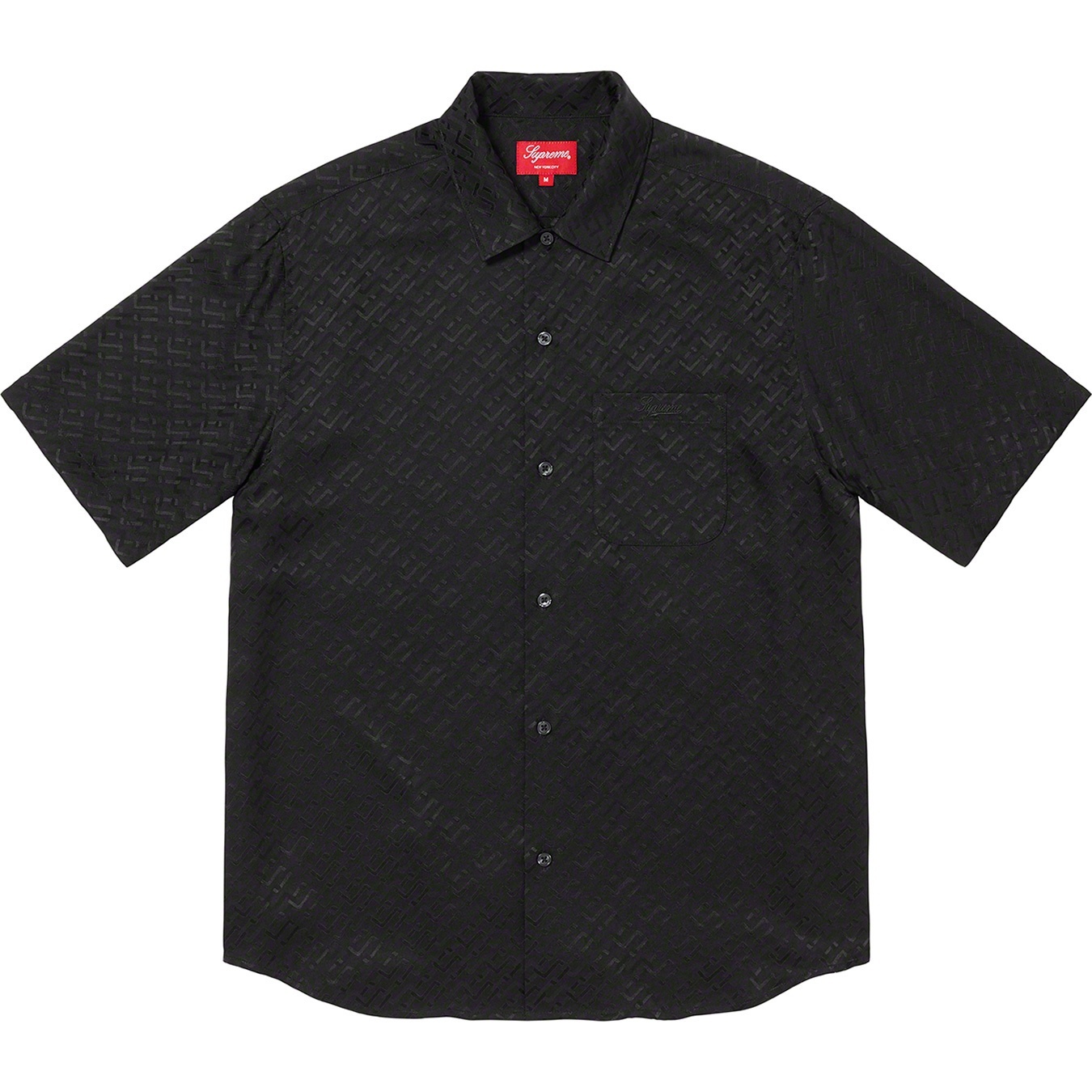 Tonal Monogram Silk S/S Shirt view 5